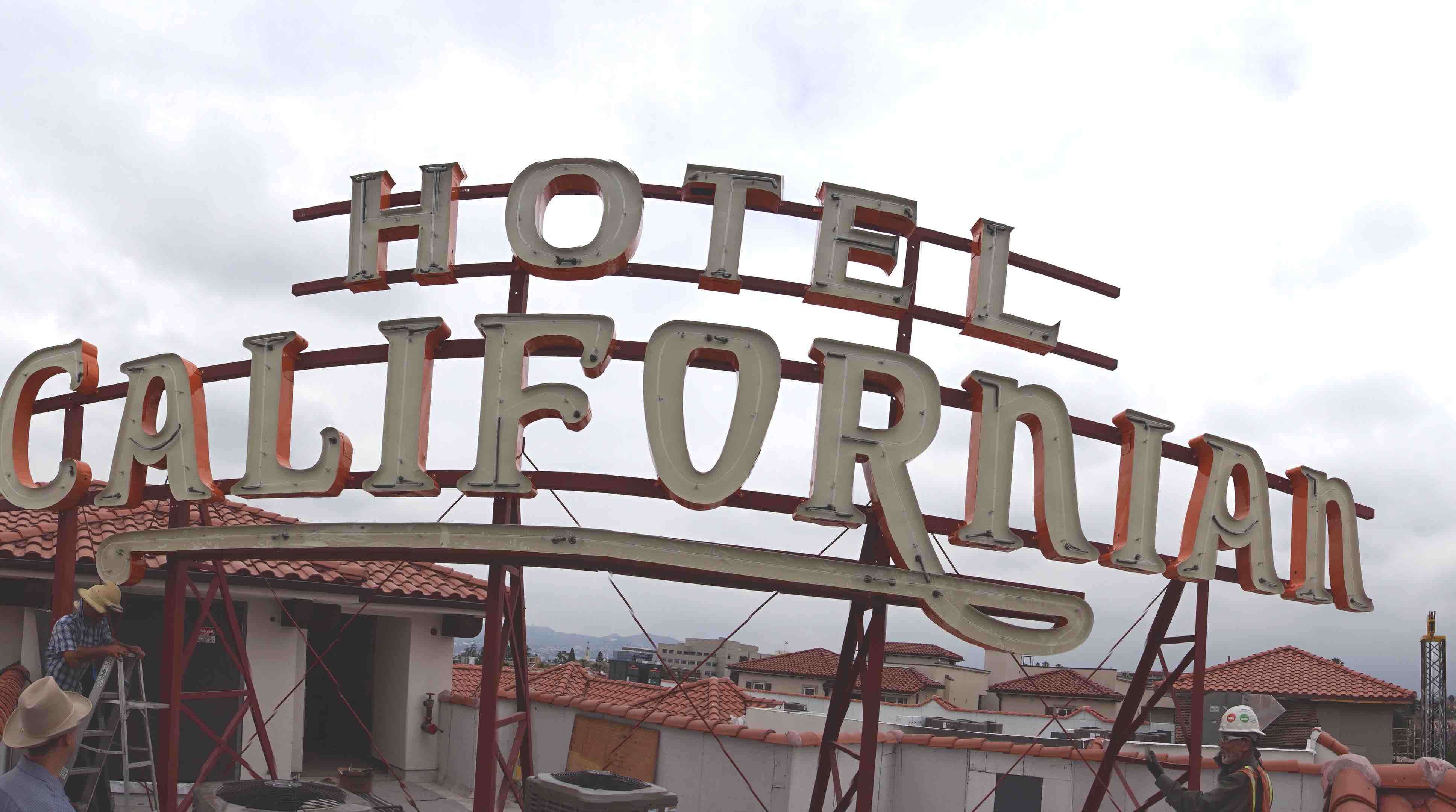 Historic Hotel Californian neon sign rededication